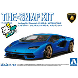 Aoshima Snap Kit 19-F Lamborghini Countach LPI 800-4 (Metallic Blue) 1/32 Model Kit