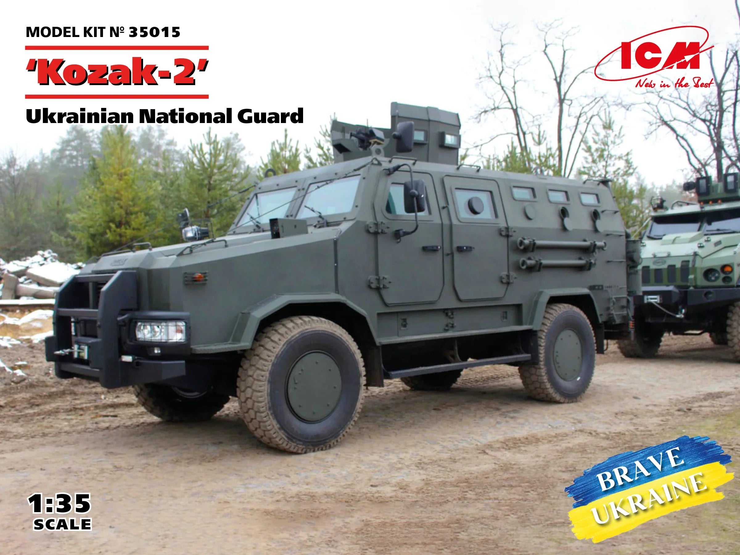 ICM 35015 Kozak-2 Ukrainian National Guard 1/35 Model Kit - A-Z Toy Hobby