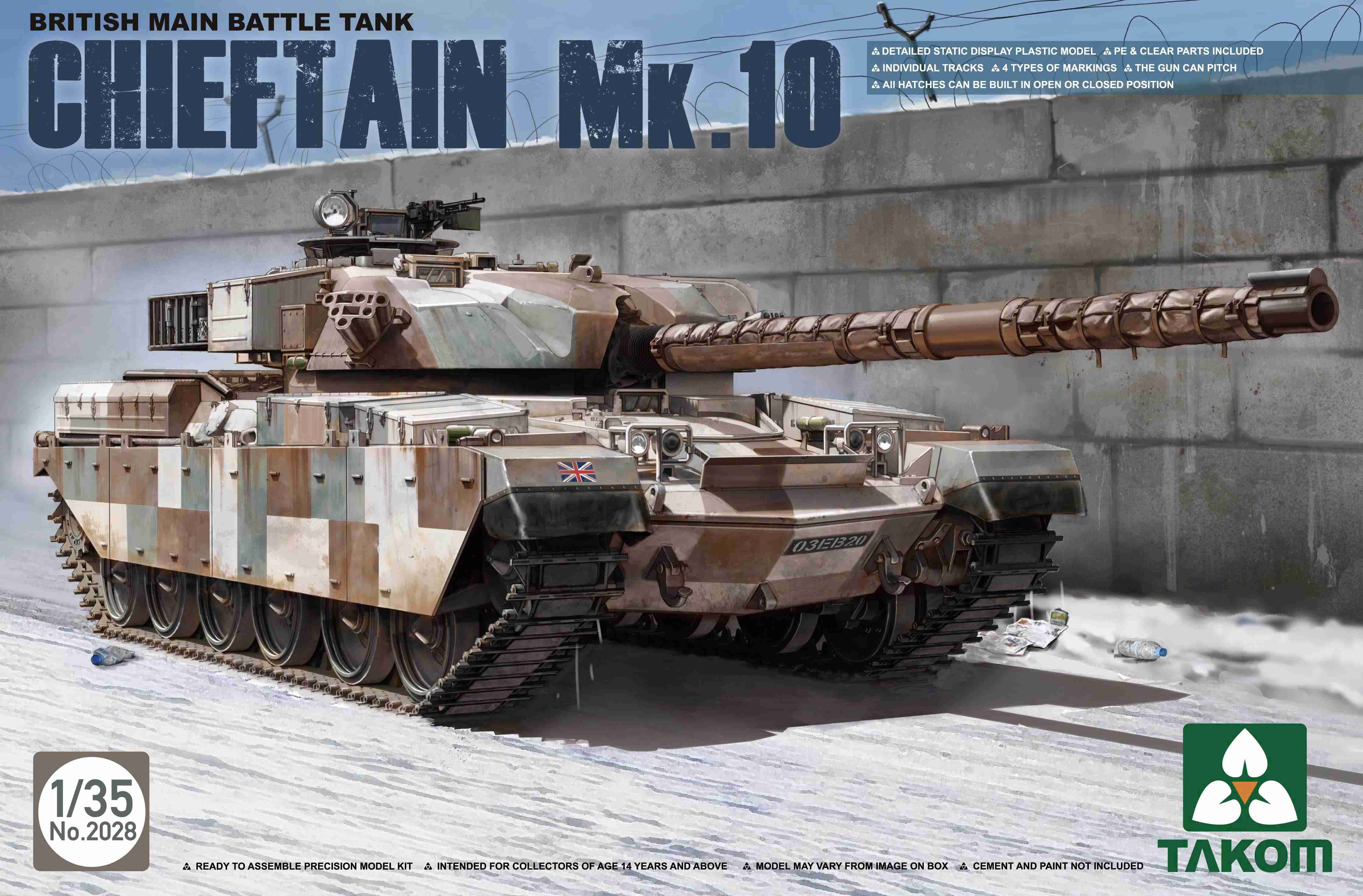 Takom 2028 British Main Battle Tank Chieftain Mk.10 1/35 Model Kit