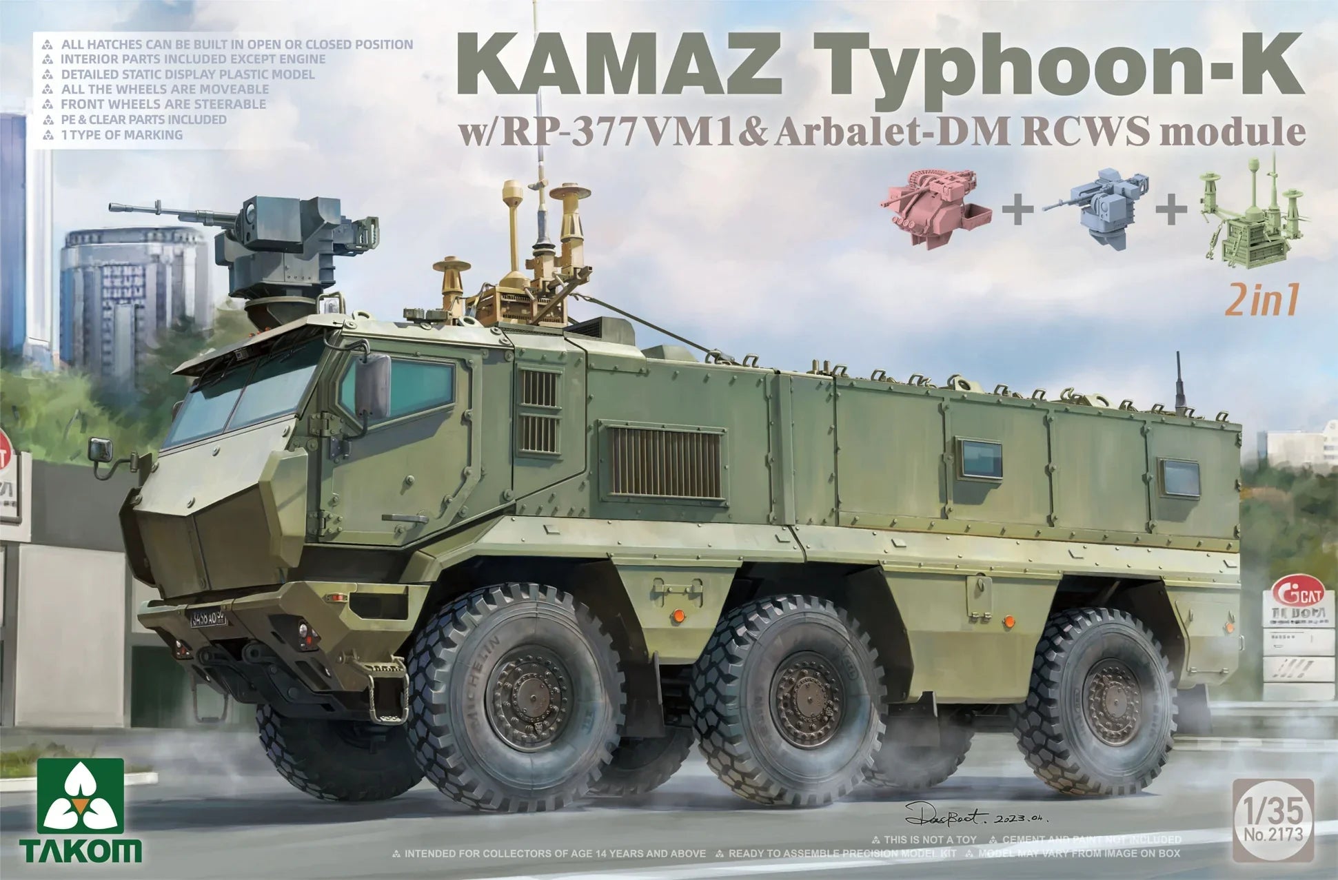 Takom 2173 Kamaz Typhoon-K 2 in 1 1/35 Model Kit - A-Z Toy Hobby