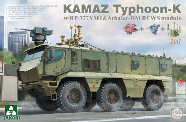 Takom 2173 Kamaz Typhoon-K 2 in 1 1/35 Model Kit