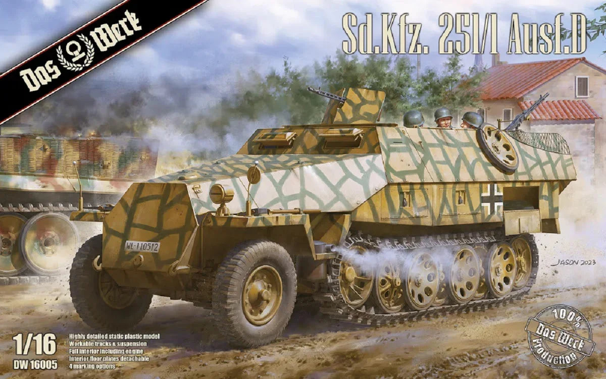 Das Werk 16005 Sd.Kfz. 251/1 Ausf.D 1/16 Model Kit - A-Z Toy Hobby