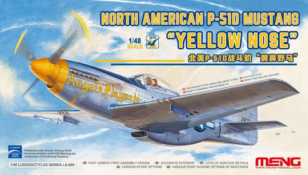 Meng LS-009 NA P-51D Mustang "Yellow Nose" 1/48 Model Kit