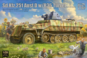 Border Model BT042 Sd.Kfz.251 Ausf.D with R35 Turret 1/35 Model Kit - A-Z Toy Hobby