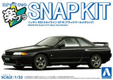 Aoshima Snap Kit 14-BP Nissan R32 Skyline GT-R (Black Pearl Metallic) 1/32 Model Kit