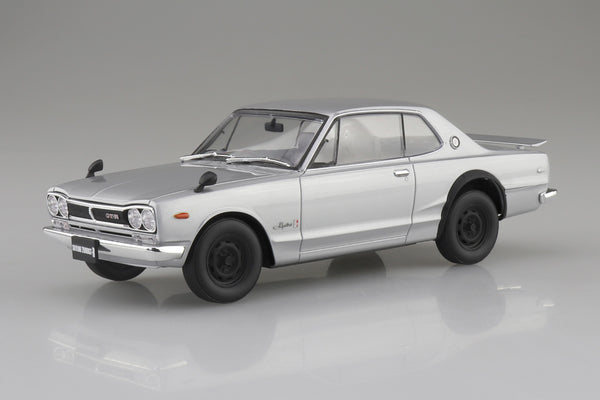 Aoshima Snap Kit 01-SL KPGC10 Skyline HT GT-R 1970 Silver 1/24 Model Kit