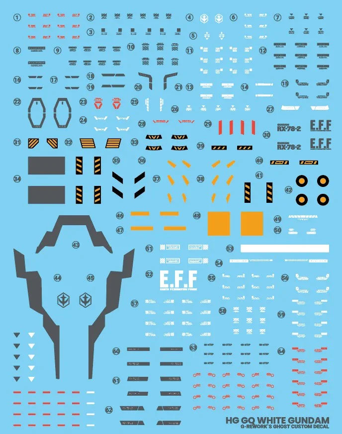 G-Rework Water Decal For HG White Gundam