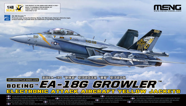 Meng LS-019 Boeing EA-18G Growler Yellow Jackets 1/48 Model Kit