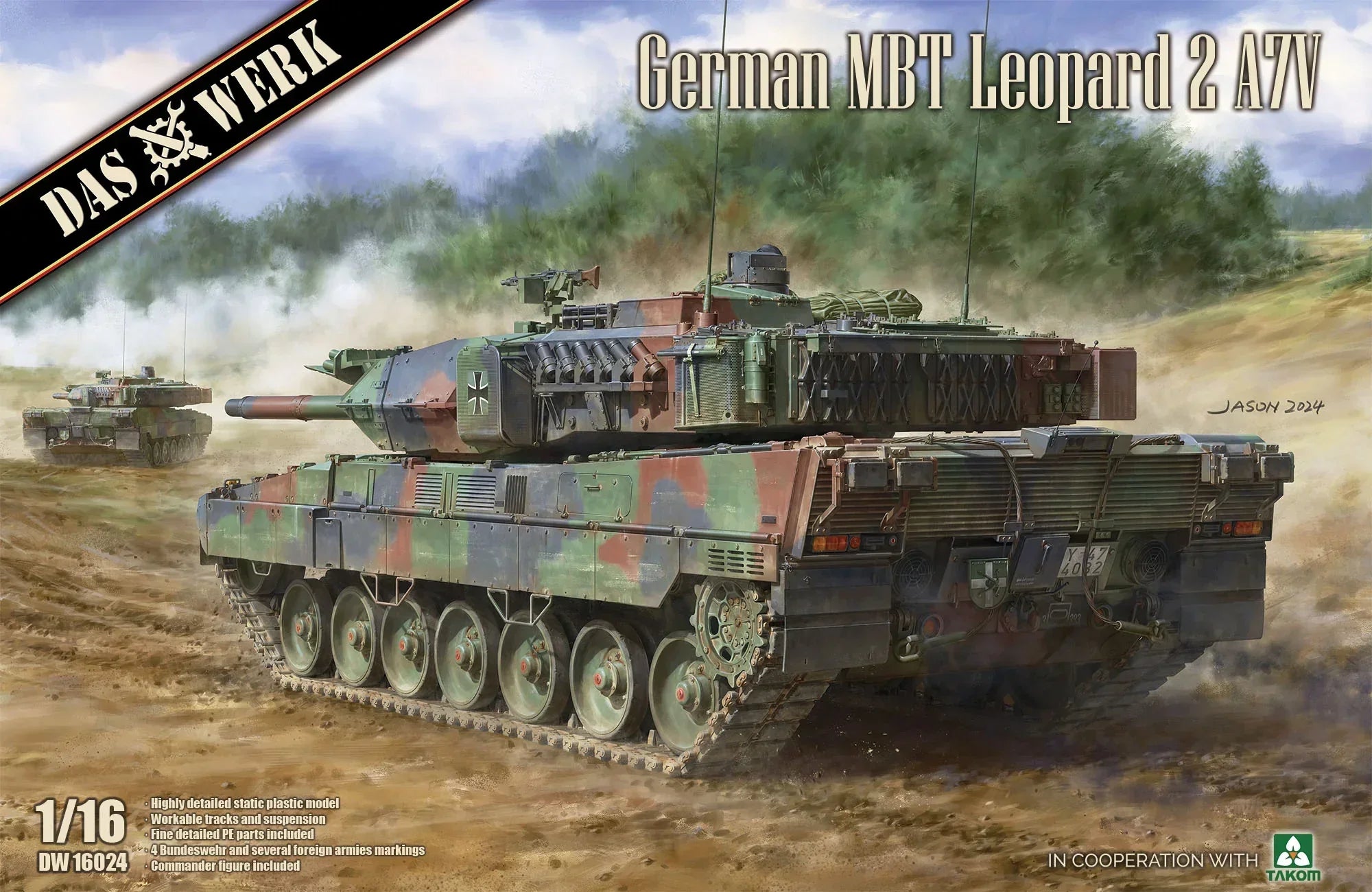 Das Werk 16024 German MBT Leopard 2 A7V 1/16 Model Kit - A-Z Toy Hobby