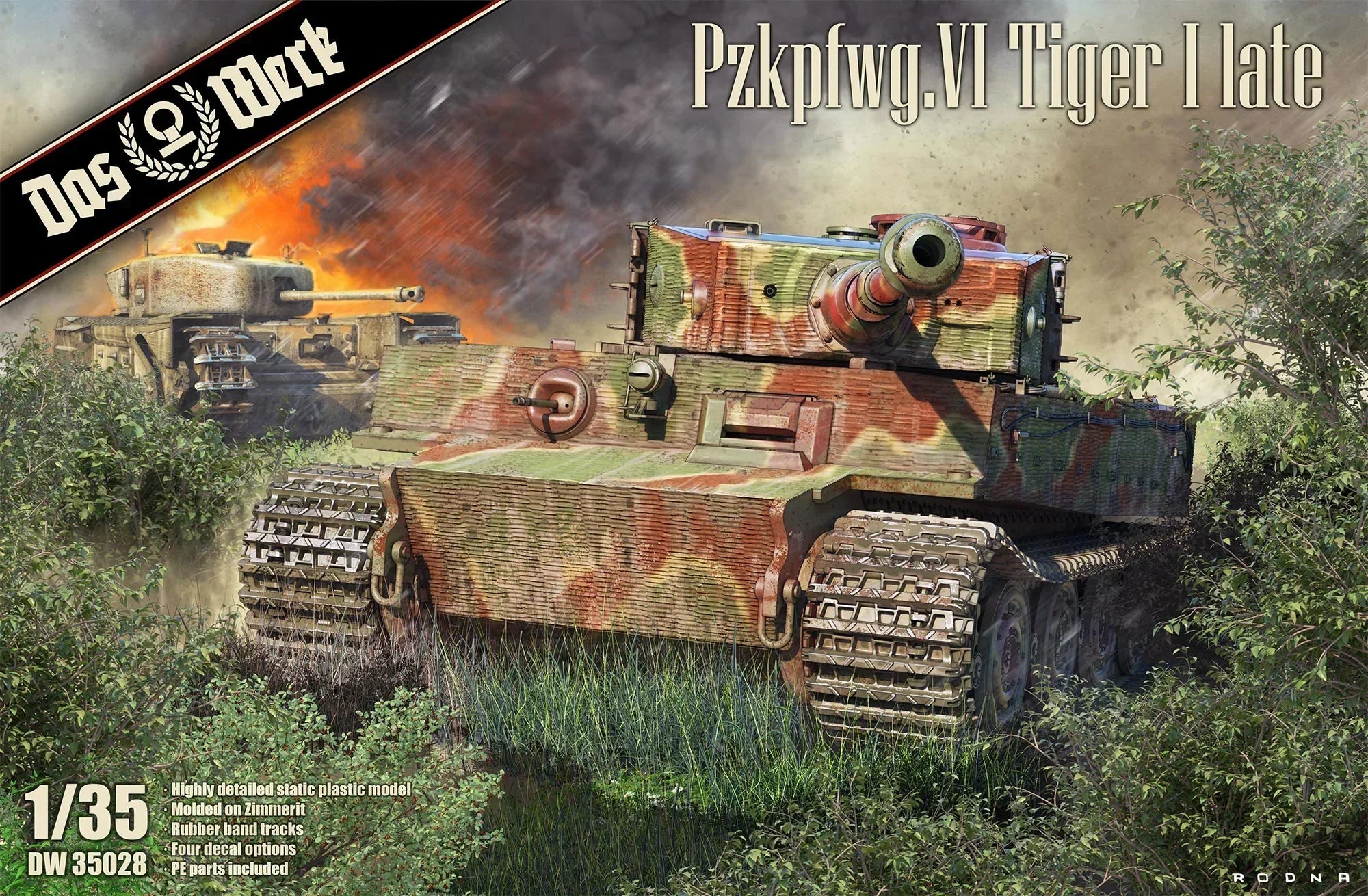 Das Werk 35028 PzKpfwg.VI Tiger I Late (Sd.Kfz.181) 1/35 Model Kit - A-Z Toy Hobby