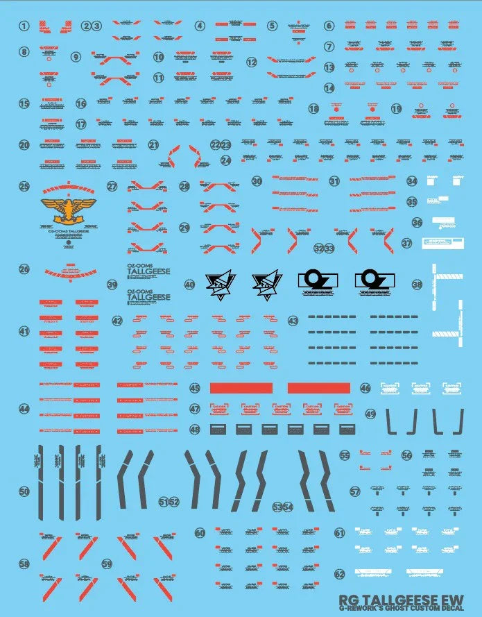 G-Rework Water Decal For RG Tallgeese