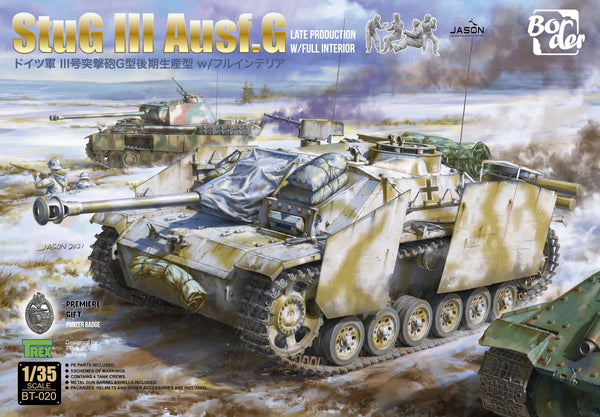 Border Model BT020 StuG III Ausf.G with Full Interior and Figures 1/35 Model Kit - A-Z Toy Hobby