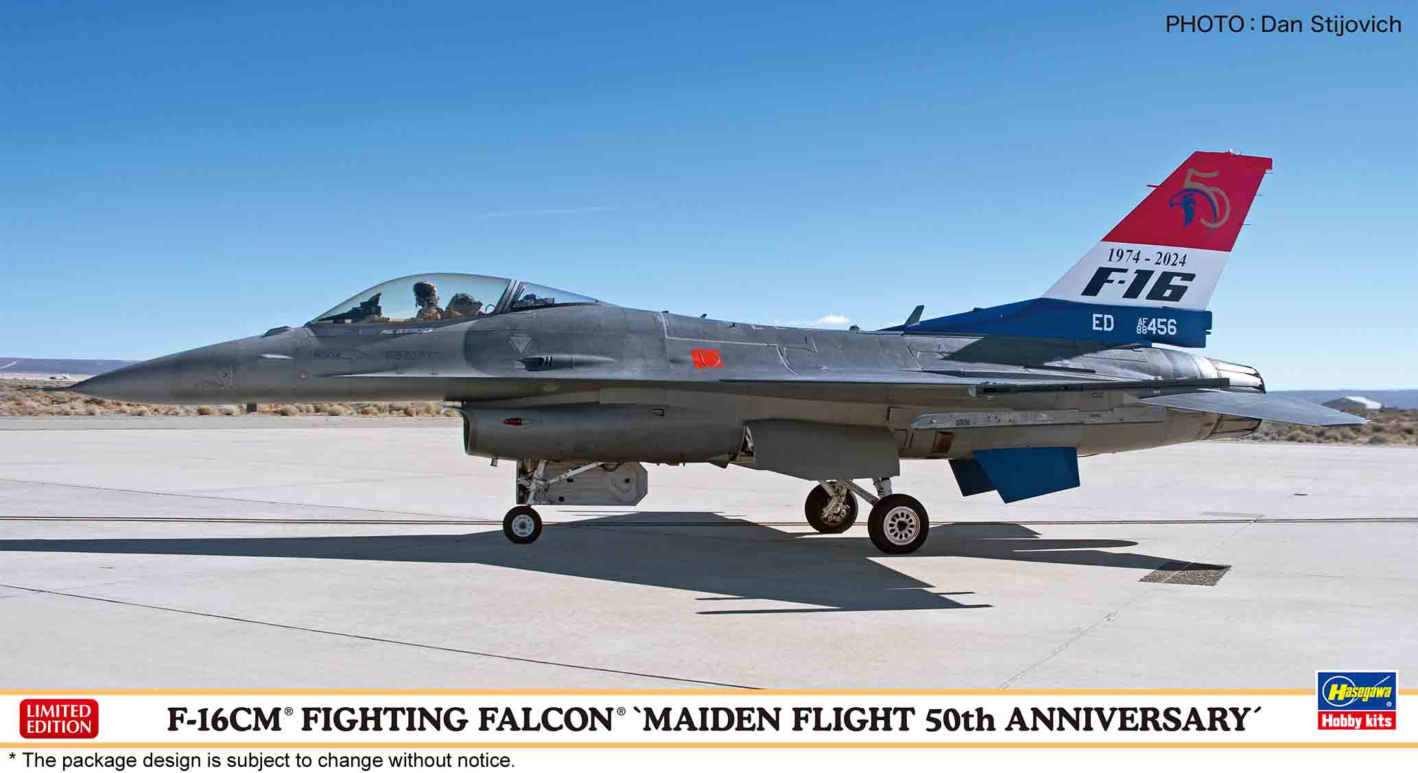 Hasegawa 07535 F-16CM Fighting Falcon "Maiden Flight 50th Anniversary" 1/48 Model Kit