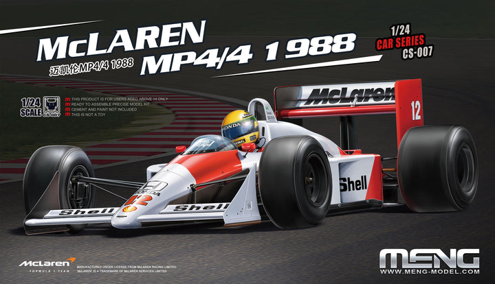 Meng 1988 McLaren MP4/4 1/24 Model Kit - A-Z Toy Hobby