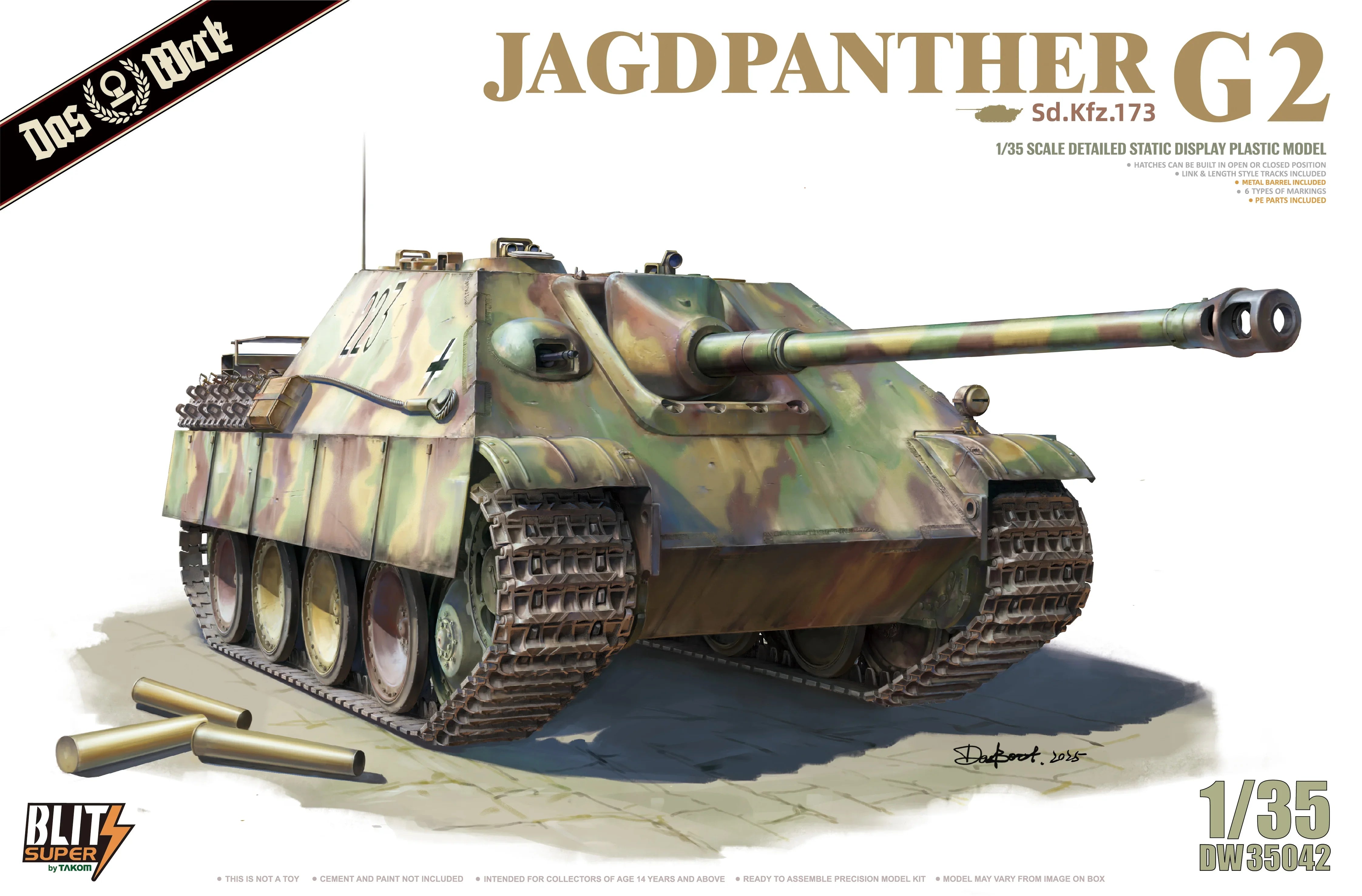 Das Werk 35042 Jagdpanther G2 - Sd.Kfz. 173 1/35 Model Kit - A-Z Toy Hobby
