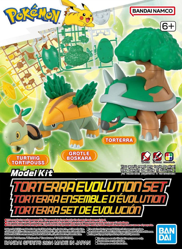 Bandai Pokemon Torterra Evolution Set Model Kit