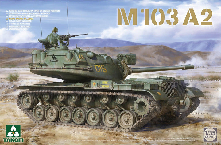 Takom 2140 M103 A2 Heavy Tank 1/35 Model Kit - A-Z Toy Hobby