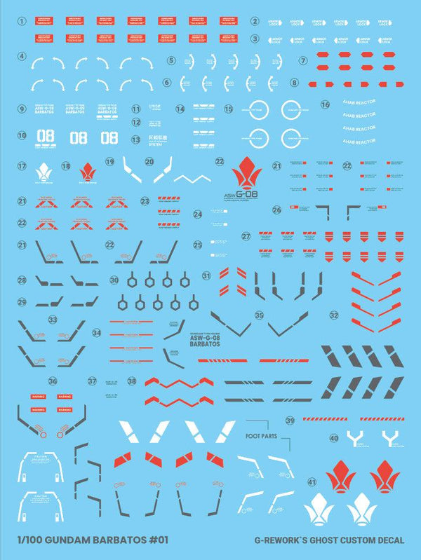 G-Rework Water Decal For MG Barbatos - A-Z Toy Hobby