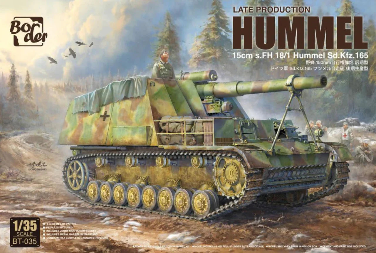 Border Model BT035 Hummel 15cm s.FH 18/1 Sd.Kfz.165 Late 1/35 Model Kit - A-Z Toy Hobby