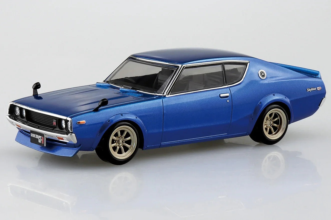 Aoshima Snap Kit 18-SP4 Nissan C110 Skyline GT-R Custom (Metallic Blue) 1/32 Model Kit - A-Z Toy Hobby