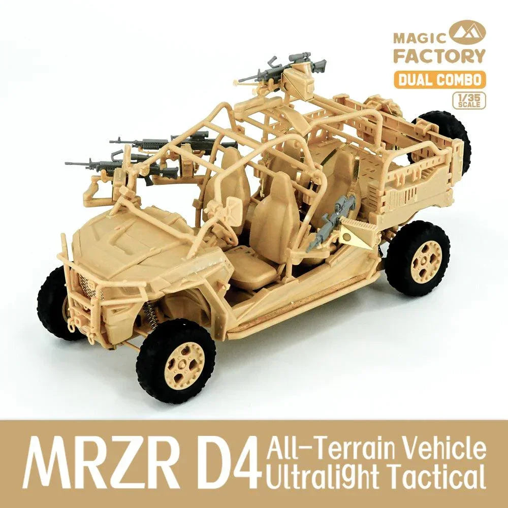 Magic Factory 2005 MRZR D4 Ultralight Tactical All Terrain Vehicle Dual Combo 1/35 Model Kit - A-Z Toy Hobby