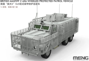 Meng SS-012 British Mastiff 2 6X6 Wheeled Protected Patrol Vehicle 1/35 Model Kit - A-Z Toy Hobby