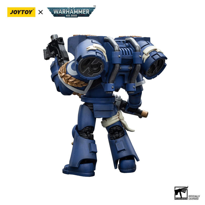 Joy Toy Warhammer 40K Ultramarines Vanguard Veteran with Chainsword and Bolt Pistol 1/18 Action Figure - A-Z Toy Hobby