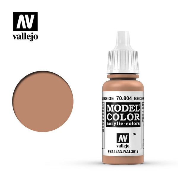 Vallejo 70804 Model Color 036 Beige Red Acrylic Paint 17ml - A-Z Toy Hobby