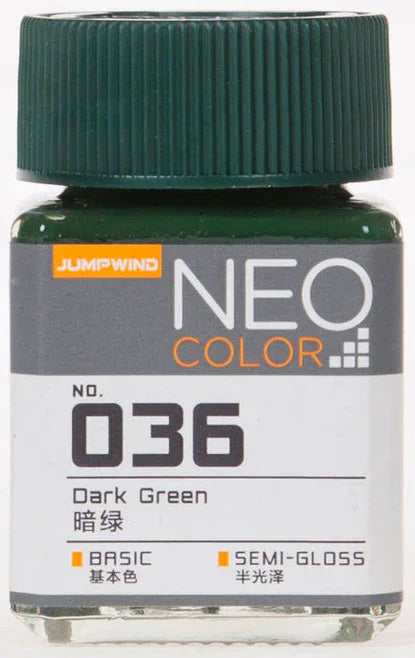 Jumpwind 036 Neo Color Semi Gloss Dark Green Paint 18ml - A-Z Toy Hobby