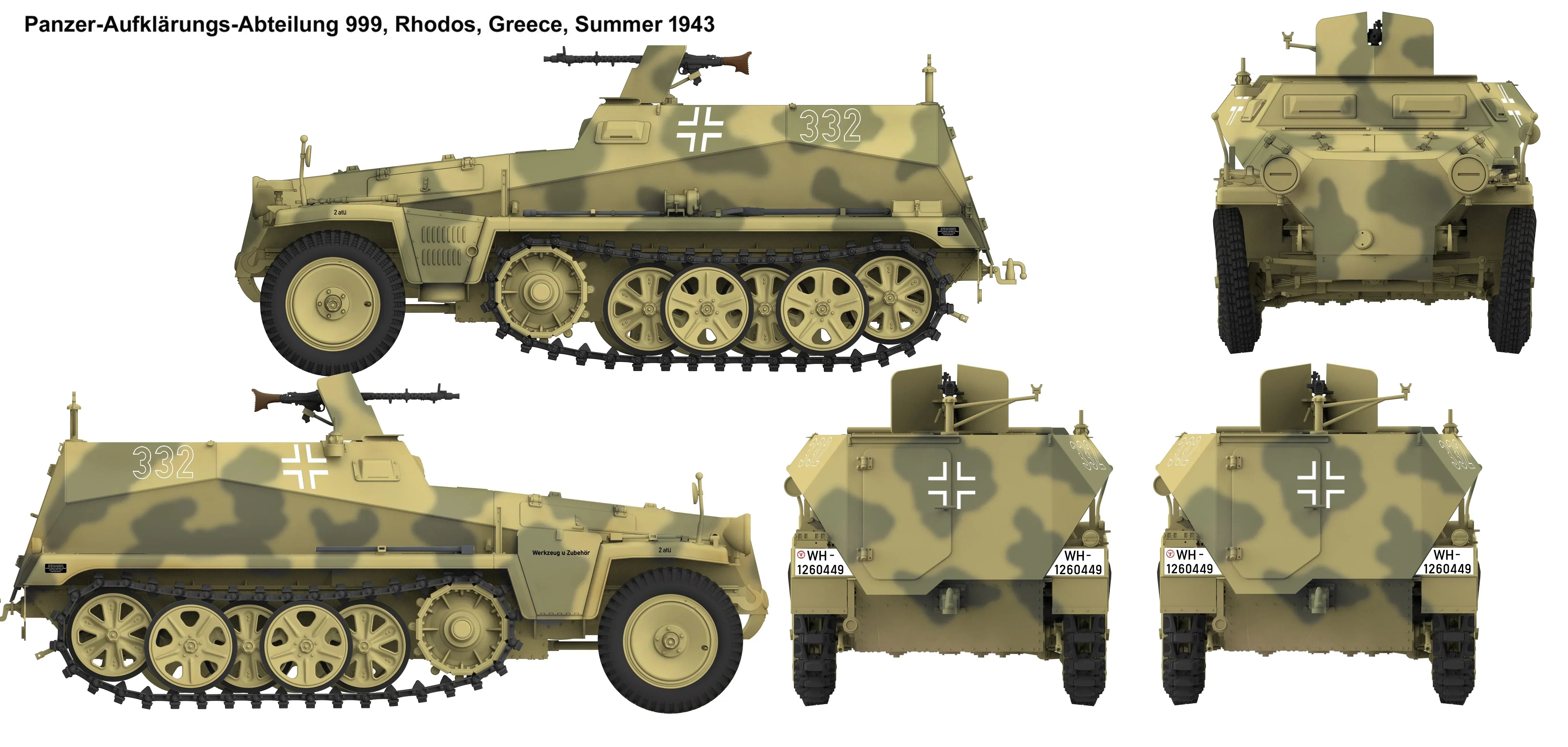 Das Werk 16018 Sd.Kfz. 250/1 Ausf. A 1/16 Model Kit - A-Z Toy Hobby