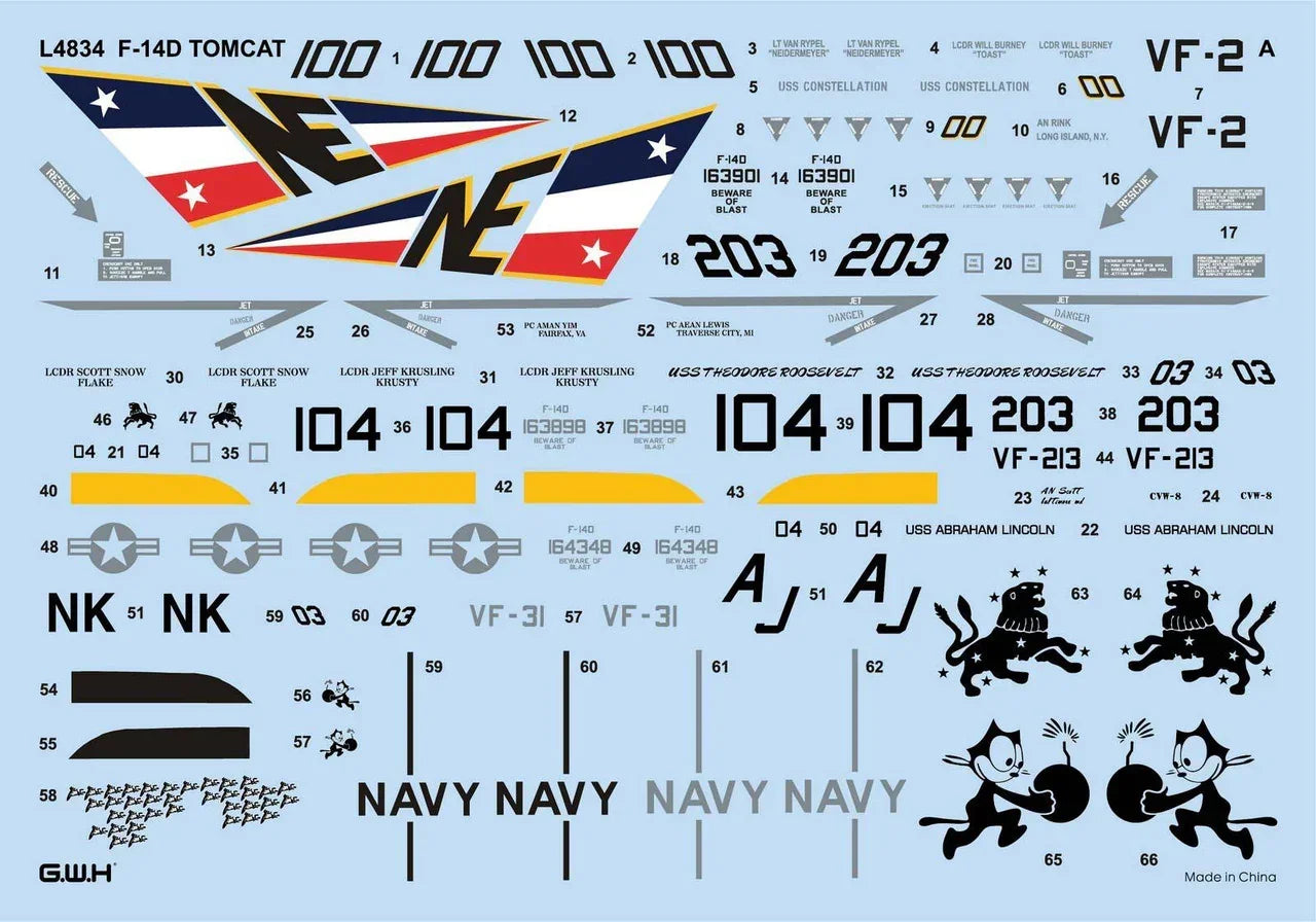 Great Wall Hobby L4834 US Navy F-14D Tomcat 1/48 Model Kit - A-Z Toy Hobby
