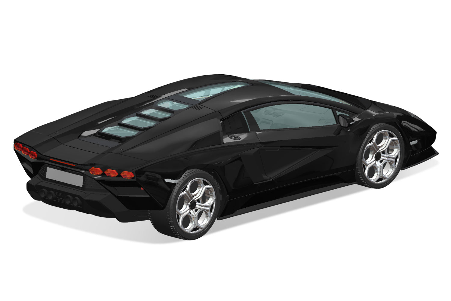 Aoshima Snap Kit 19-D Lamborghini Countach LPI 800-4 (Black) 1/32