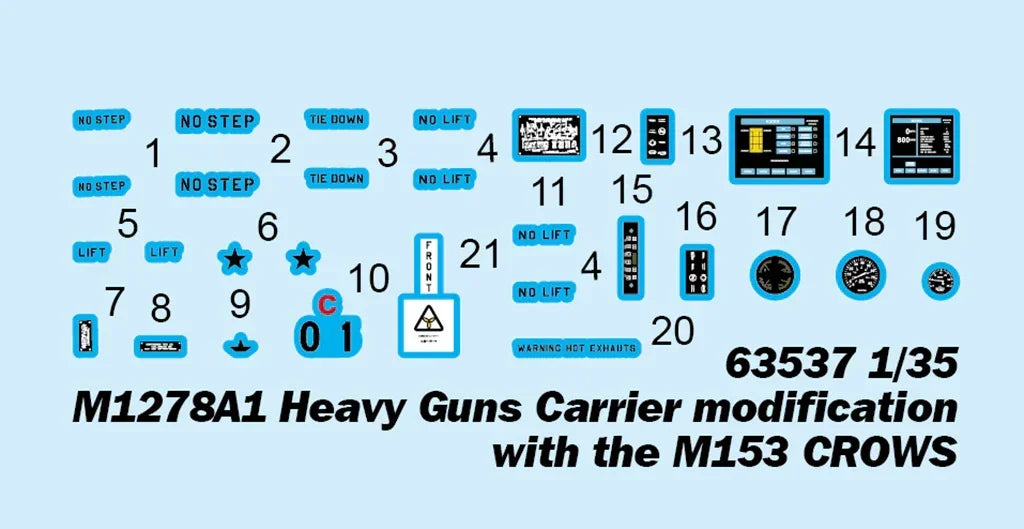 iLoveKit 63537 M1278A1 Heavy Guns Carrier with M153 CROWS 1/35 Model Kit - A-Z Toy Hobby