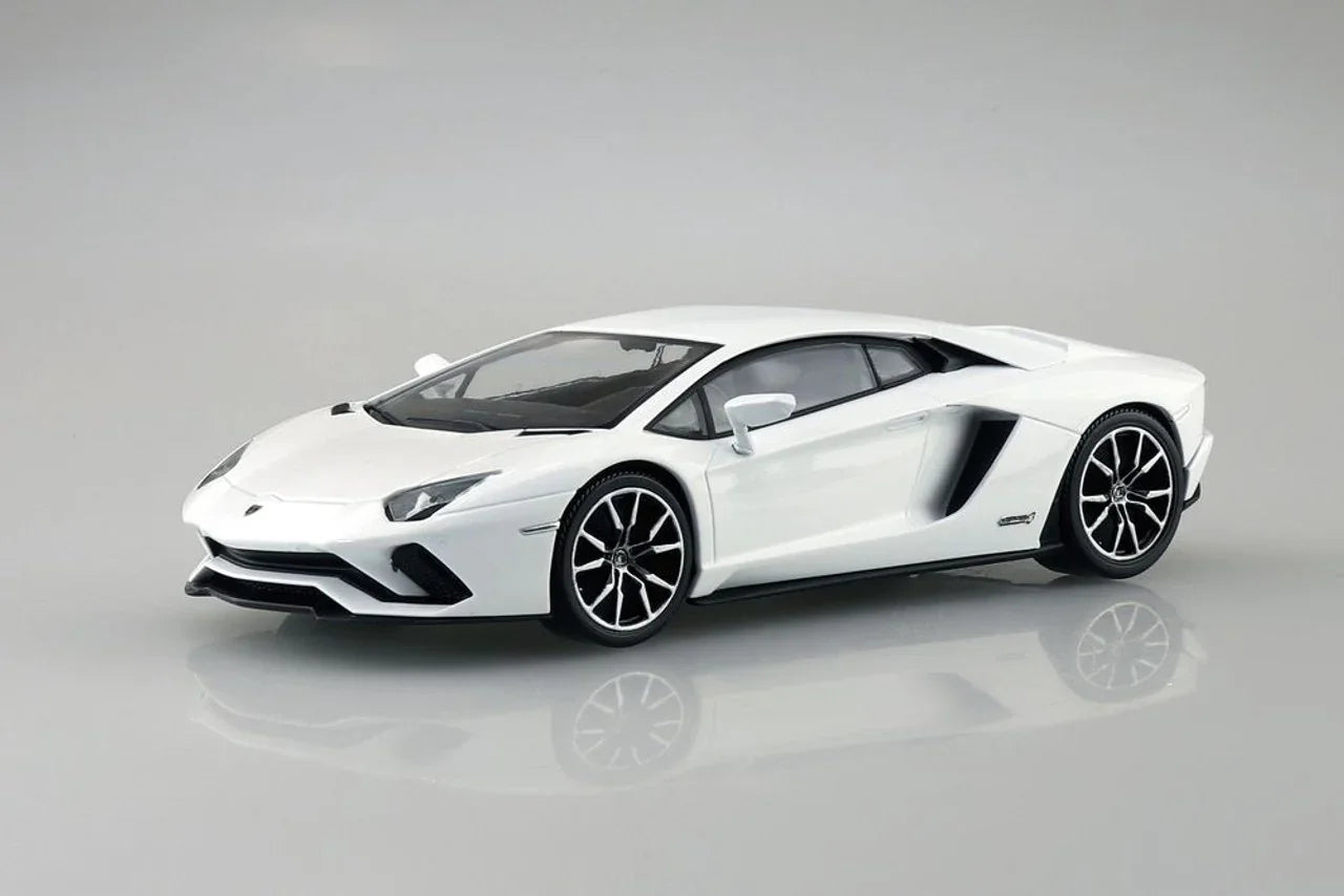 Aoshima Snap Kit 07-PW Lamborghini Aventador S (Pearl White) 1/32 Model Kit - A-Z Toy Hobby