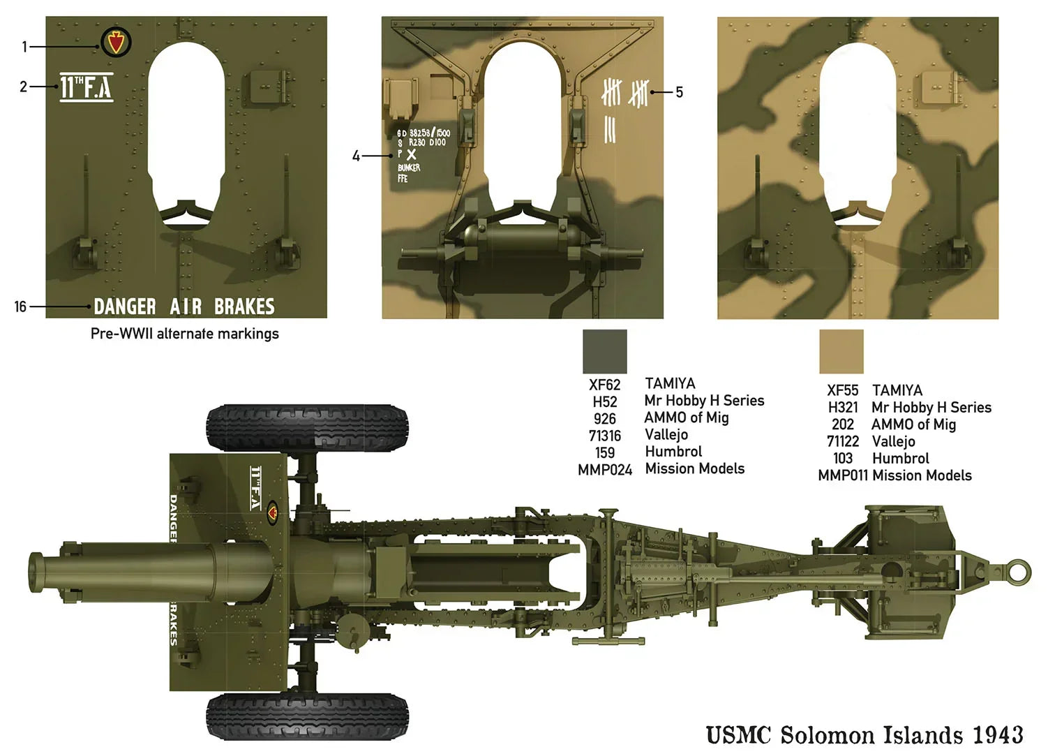 Das Werk 35023 US 155mm Howitzer M1918 1/35 Model Kit - A-Z Toy Hobby
