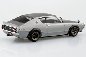 Aoshima Snap Kit 18-SP1 Nissan C110 Skyline GT-R Custom (Silver) 1/32 Model Kit - A-Z Toy Hobby
