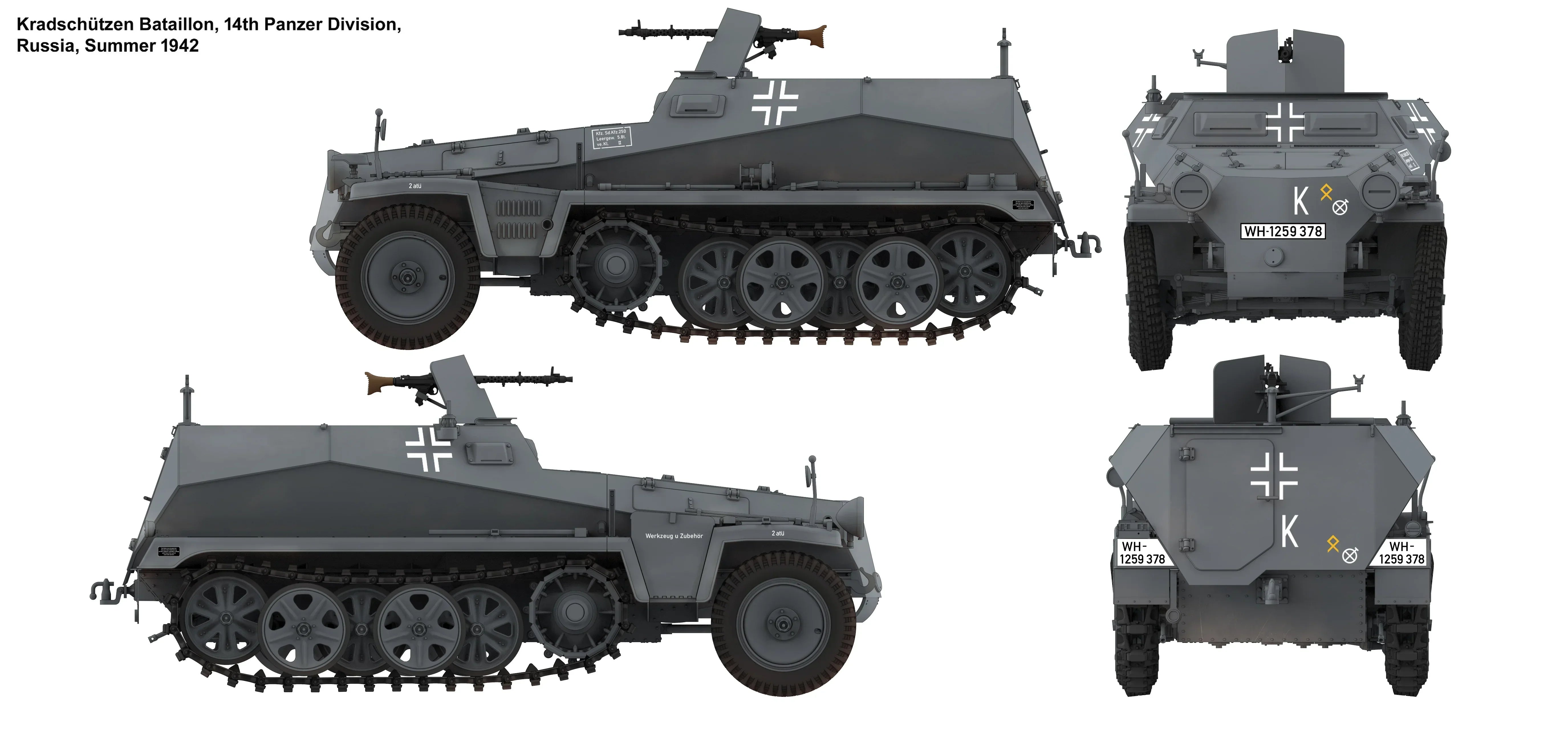 Das Werk 16018 Sd.Kfz. 250/1 Ausf. A 1/16 Model Kit - A-Z Toy Hobby