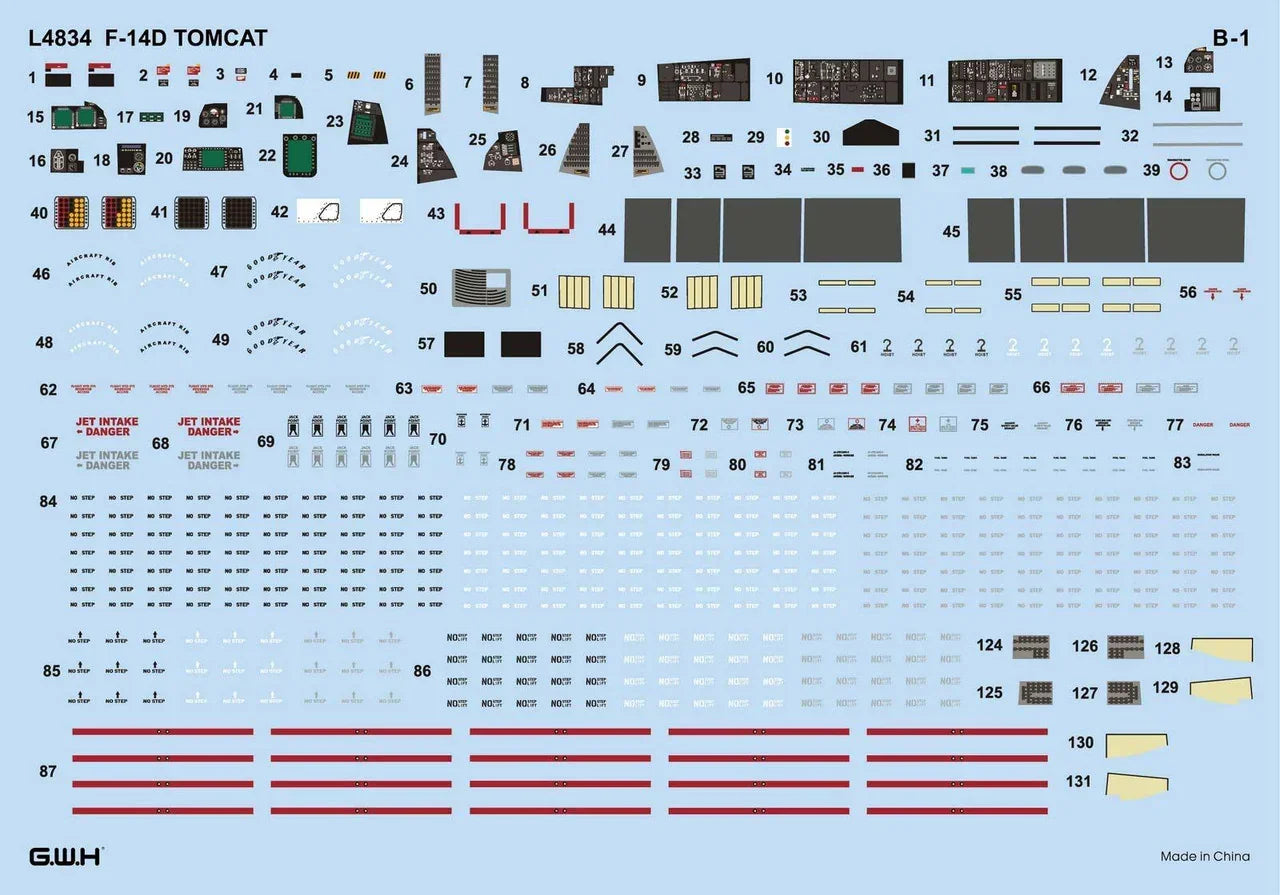 Great Wall Hobby L4834 US Navy F-14D Tomcat 1/48 Model Kit - A-Z Toy Hobby
