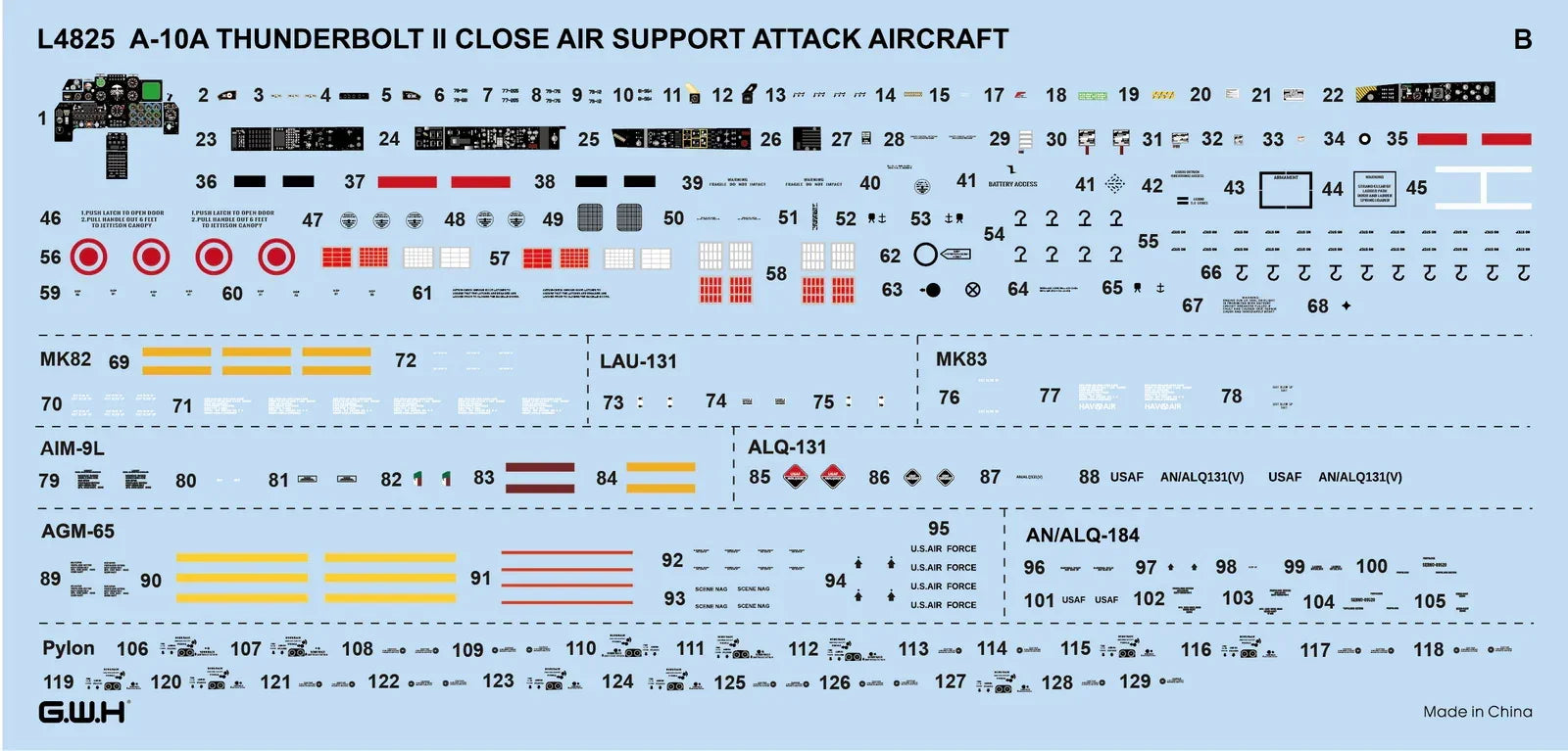 Great Wall Hobby L4825 A-10A Thunderbolt II Close Air Support Attack Aircraft 1/48 Model Kit - A-Z Toy Hobby