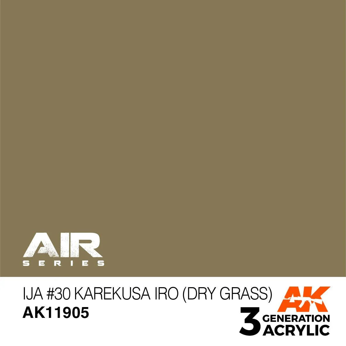 AK Interactive AK11905 3G Air IJA #30 Karekusa Iro (Dry Grass) Paint 17ml - A-Z Toy Hobby
