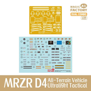 Magic Factory 2005 MRZR D4 Ultralight Tactical All Terrain Vehicle Dual Combo 1/35 Model Kit - A-Z Toy Hobby