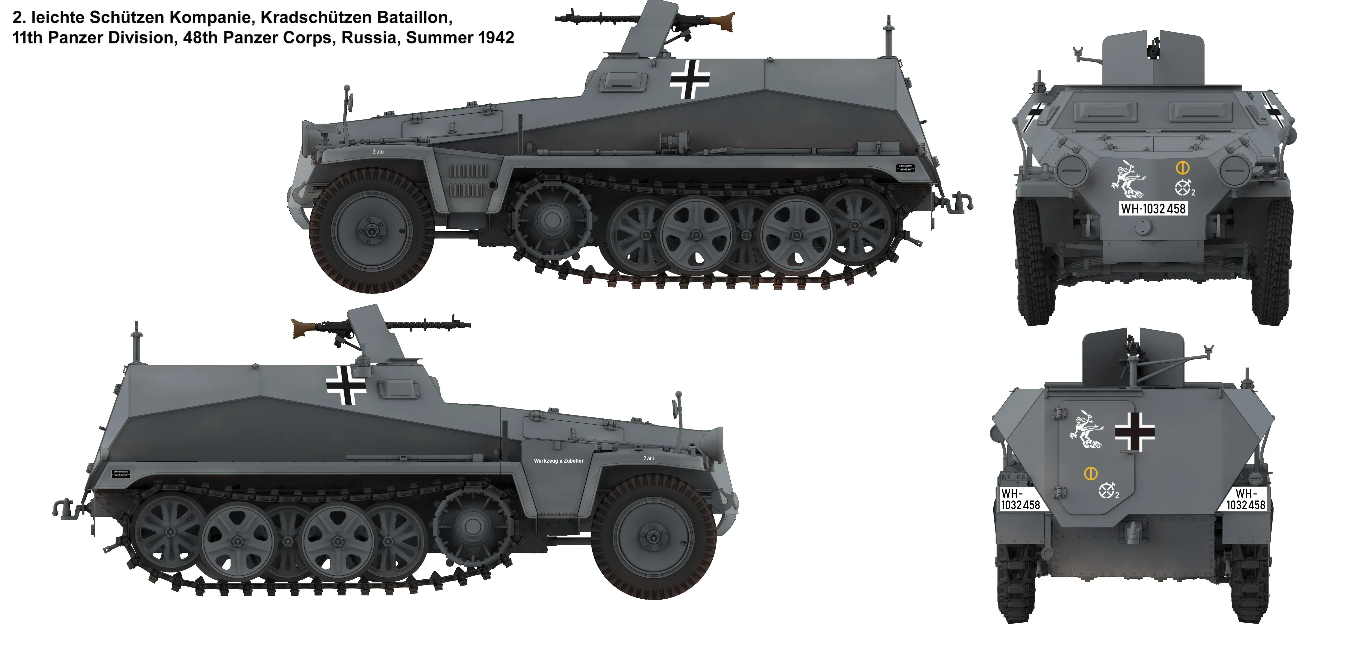 Das Werk 16018 Sd.Kfz. 250/1 Ausf. A 1/16 Model Kit - A-Z Toy Hobby