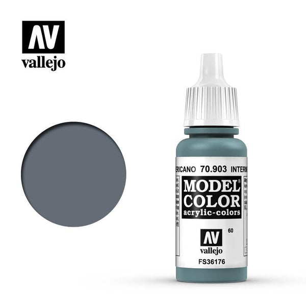 Vallejo 70903 Model Color 060 Intermediate Blue Paint 17ml - A-Z Toy Hobby