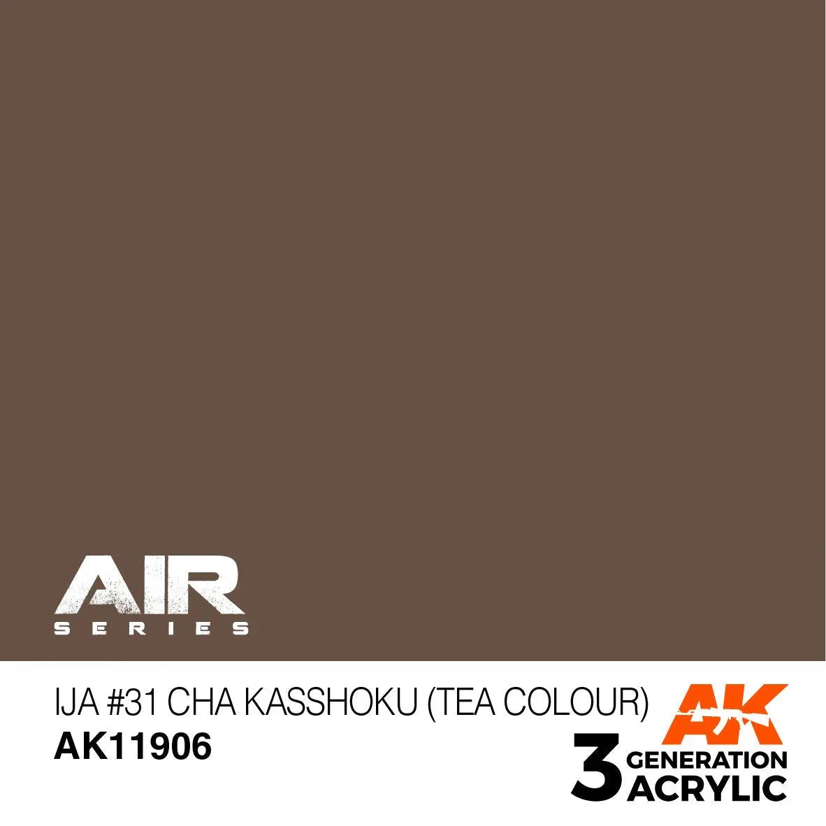 AK Interactive AK11906 3G Air IJA #31 Cha Kasshoku (Tea Color) Paint 17ml - A-Z Toy Hobby