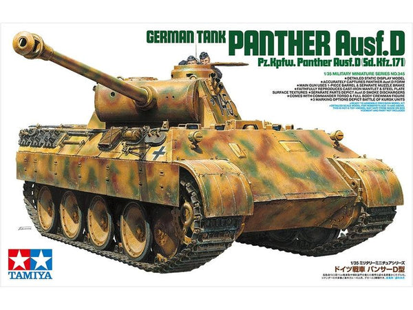 Tamiya 35345 German Panther Ausf.D Sd.Kfz.171 1/35 Model Kit - A-Z Toy Hobby