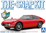 Aoshima Snap Kit 05-B Toyota 2000GT (Solar Red) 1/32 Model Kit