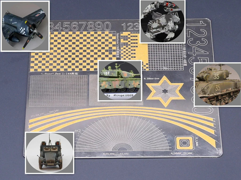 Border Model BD0012 Mask Cutting Mat (Lines Geometry) (304 stainless steel) - A-Z Toy Hobby