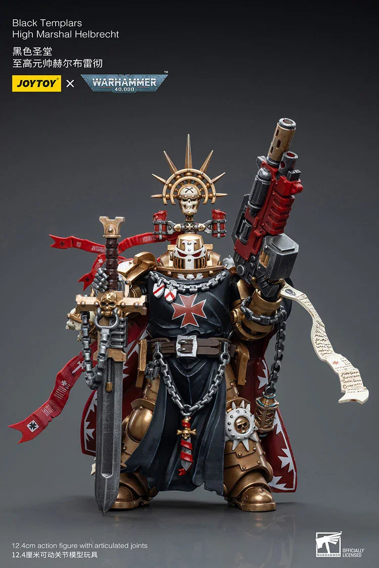 Joy Toy Warhammer 40K Black Templars High Marshal Helbrecht 1/18 Action Figure - A-Z Toy Hobby