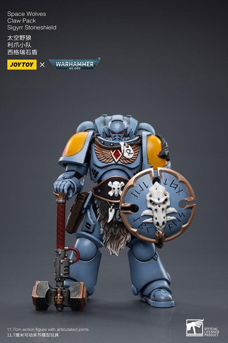 Joy Toy Warhammer 40K Space Wolves Claw Pack Sigyrr Stoneshield 1/18 Action Figure - A-Z Toy Hobby