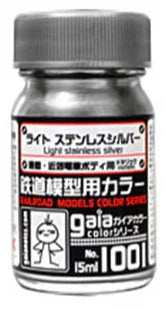 Gaia Notes Railroad Color 1001 Light Stainless Silver Lacquer Paint 15ml - A-Z Toy Hobby